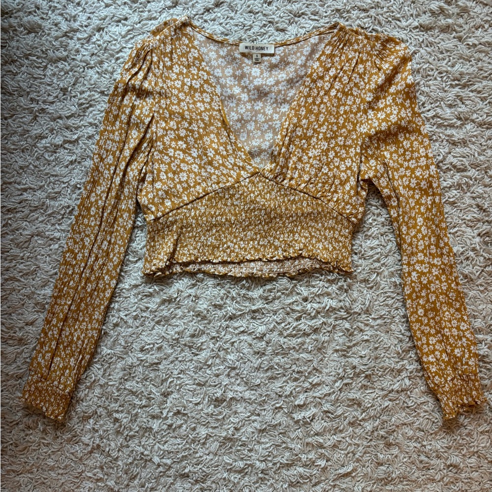 Wild Honey Yellow Floral Blouse